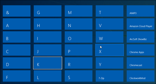 Windows 8.1 -vinkki: Etsi sovelluksia etunimen mukaan