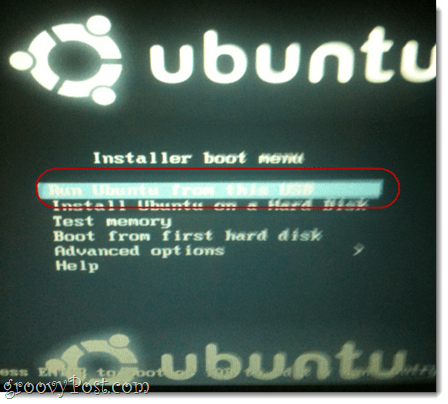 suorita ubuntu muodostamalla tämä usb