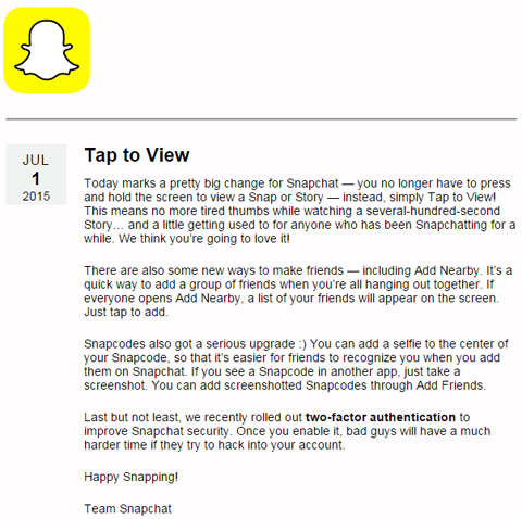 snapchat-asiakaspalautteet muuttuvat