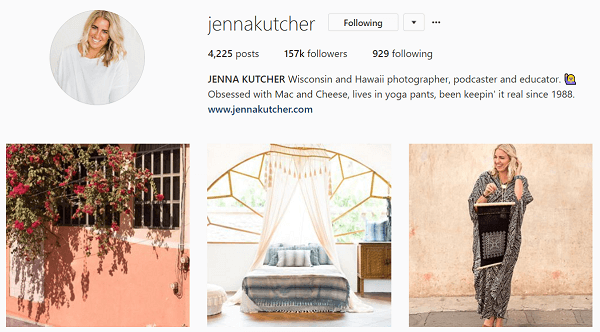 Jenna ajattelee Instagram-syötteensä kuin lehti.