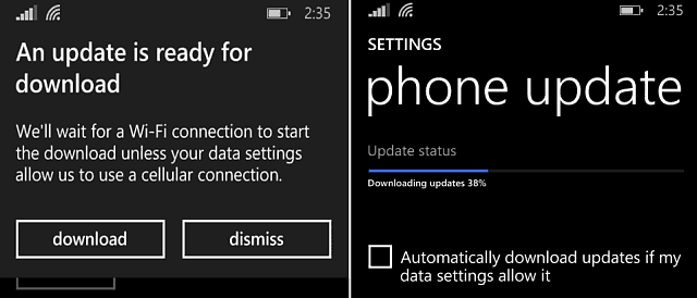 päivittää Windows Phone 8-1 -päivityksen