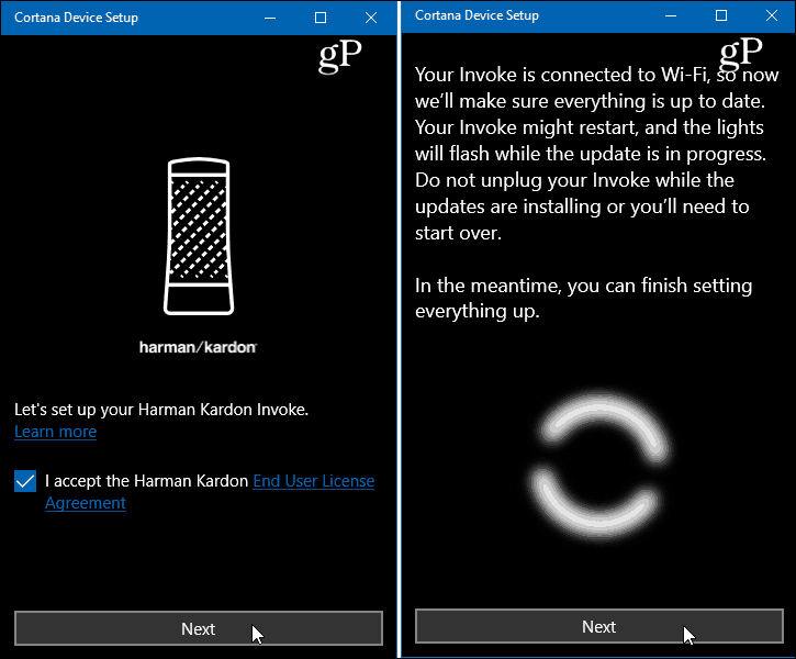 Cortana-laitteen asennussovellus Windows 10