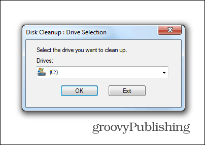 Windows 7 -päivitys poistaa vanhat tiedostot levyn puhdistusjärjestelmän aseman