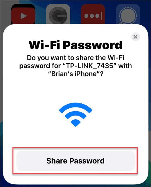 Jaa Wi-Fi-salasana iPhonessa
