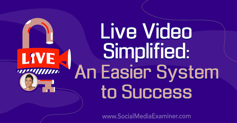 Live Video Simplified: Helpompi menestysjärjestelmä, mukana Tanya Smithin oivalluksia sosiaalisen median markkinointipodcastissa.