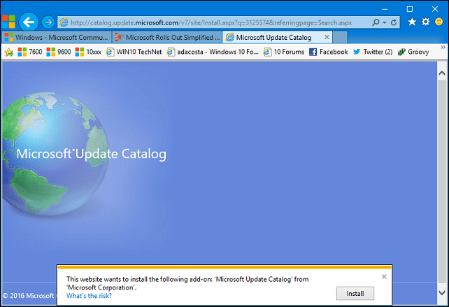 varmuuskopio Windows Update 1