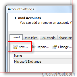 Luo uusi sähköpostitili Outlook 2007: ään