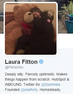 Laura Fittonin Twitter-profiili.