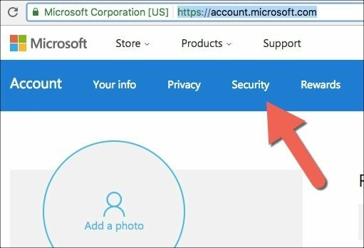 Microsoft-tilin turvallisuus