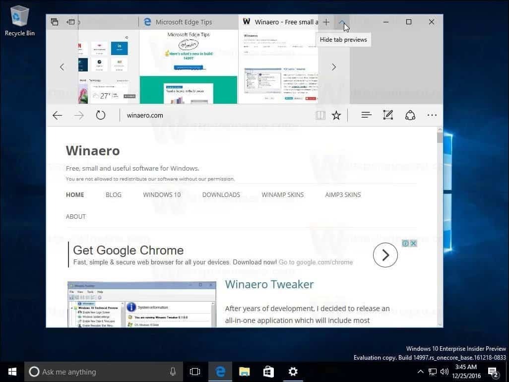 Windows 10 -sisällöntekijöiden päivitys Build 14997 paljastaa Blue Light -tuen ja paljon muuta