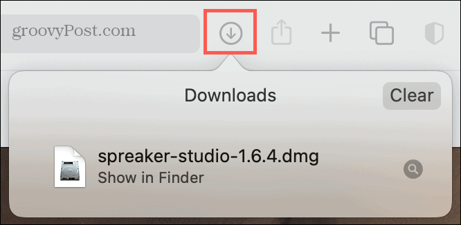 Näytä lataukset Safarissa macOS: lla