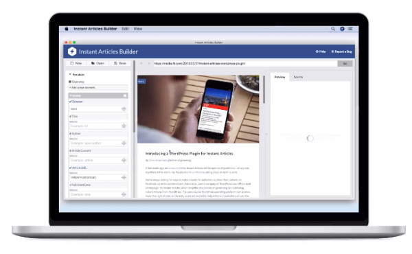 Facebook ottaa käyttöön Instant Article Builder -työkalun.