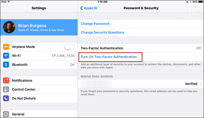 Kuinka ottaa käyttöön kaksifaktorinen todennus Apple ID: llesi