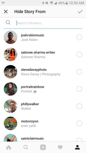 Voit estää tiettyjä Instagram-seuraajia näkemästä tarinasi.