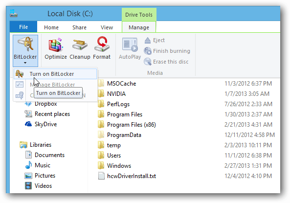 BitLocker File Explorer -nauha