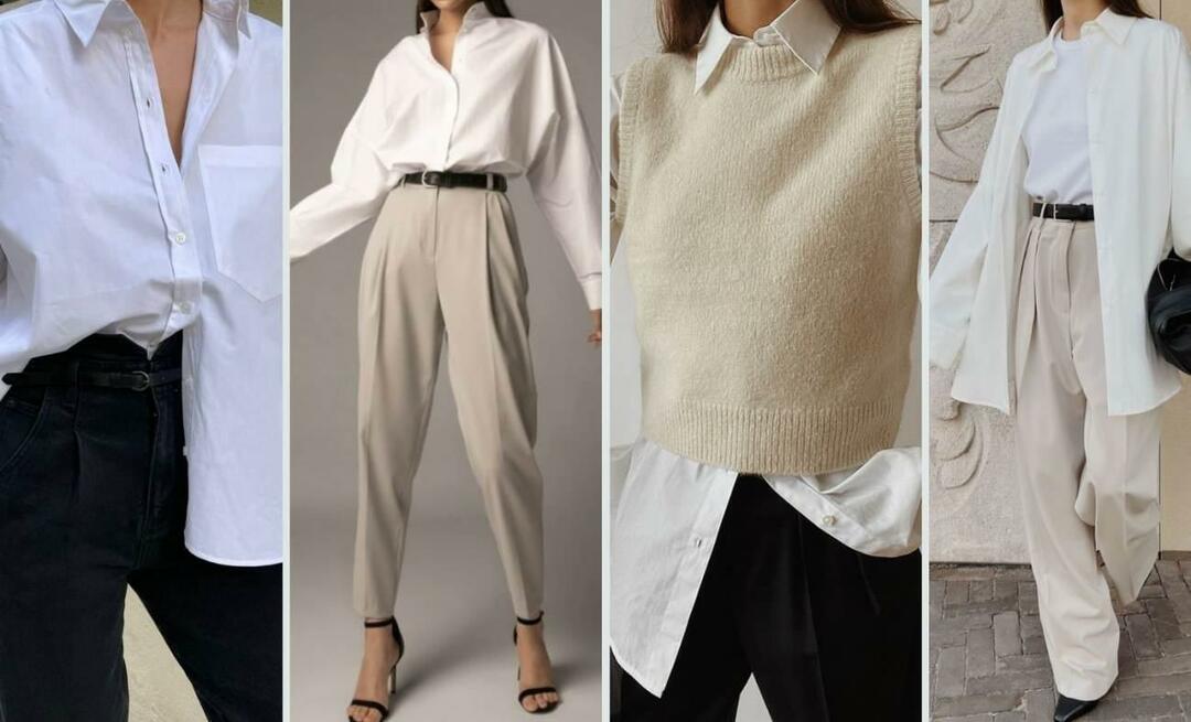 5 eri tyylistä valkoista paitayhdistelmää erikoisuutena syyskauteen!