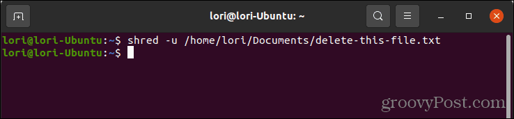 Poista tiedosto turvallisesti käyttämällä shred-komentoa Linuxissa