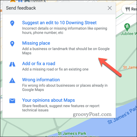 Anna palautetta Google Mapsista