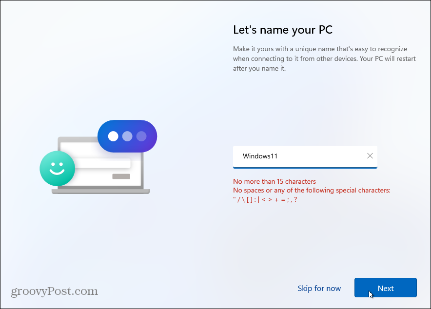 Nimeä Windows 11 -tietokone
