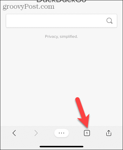 Napauta välilehtikuvaketta Edge iOS: lle