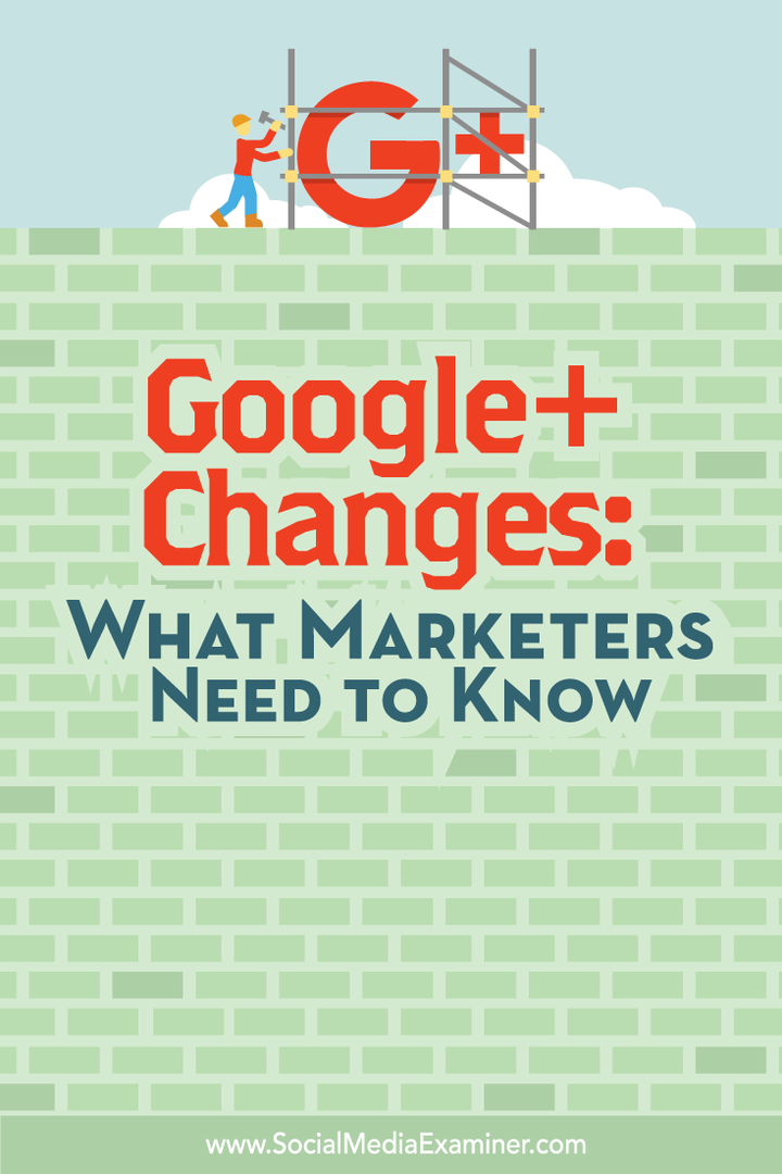 Google+ -muutokset: Mitä markkinoijien on tiedettävä: sosiaalisen median tutkija
