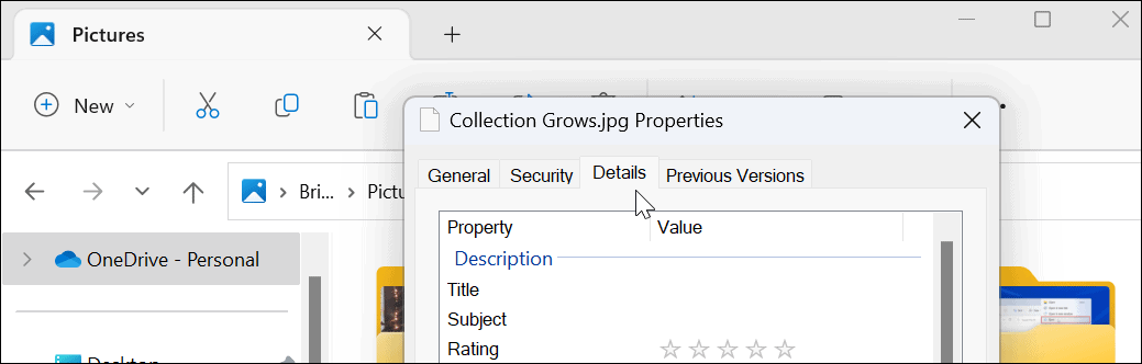 Lisää tunnisteita tiedostoihin Windows 11:ssä
