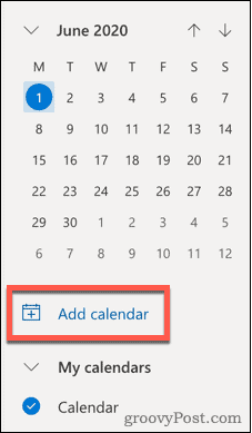 Lisää kalenterikuvake Outlookiin