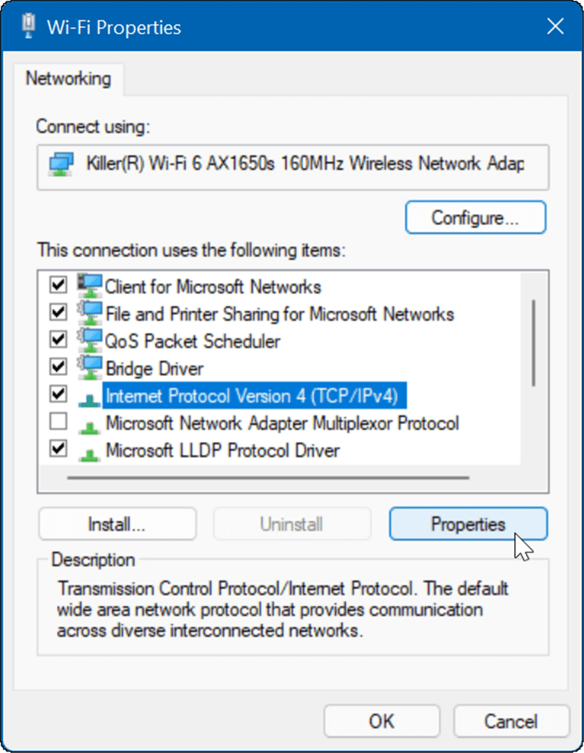 wi-fi-ominaisuudet korjaavat hitaan internetin Windows 11:ssä