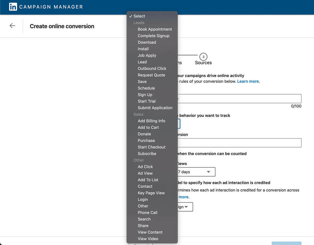 how-to-linkedin-campaign-manager-analyse-advertising-results-conversion-tracking-step-3