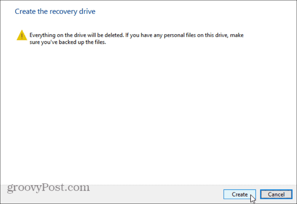 tiedot poistetaan viestien palautusasema Windows 11