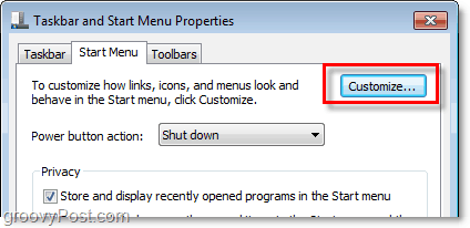 mukauta Windows 7 Käynnistä-valikkoa