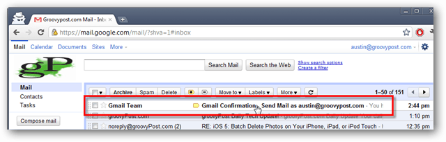 gmail-postilaatikko - vahvistussähköposti