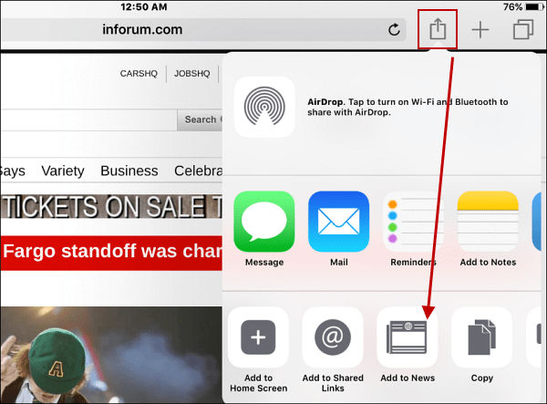 IOS Apple News App: Lisää RSS-syötteitä sivustoille, joita todella haluat