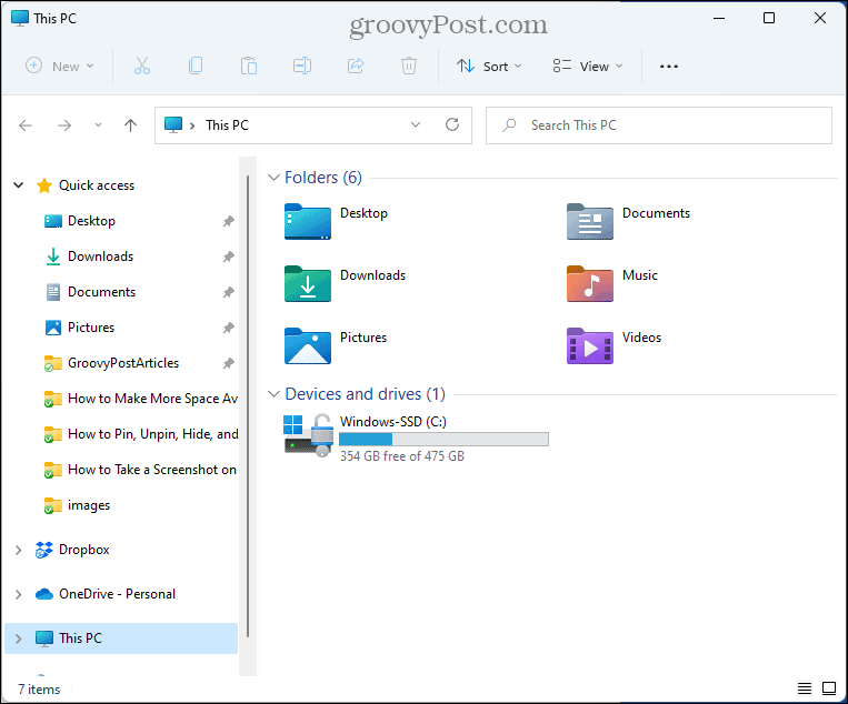 File Explorer avautuu Omalle tietokoneelle Quick Accessin sijaan