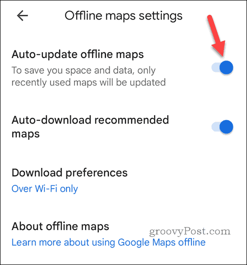 Päivitä offline-tilassa olevat Google Maps -kartat automaattisesti