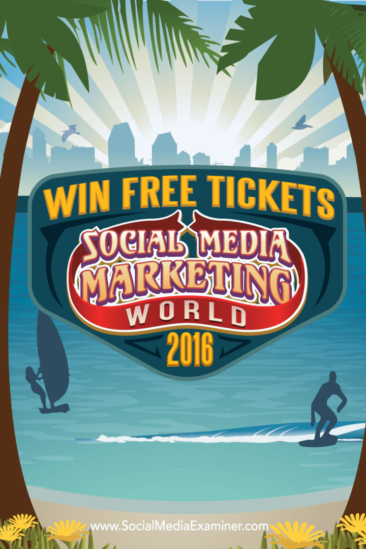 Voita ilmaisia ​​lippuja sosiaalisen median markkinointimaailmaan 2016: sosiaalisen median tutkija