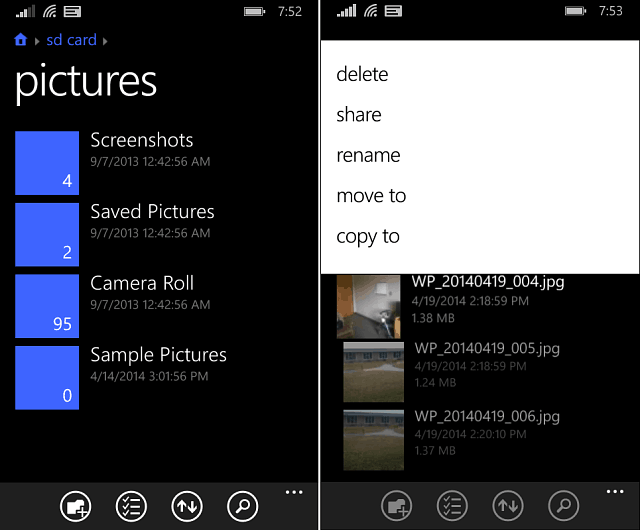 Windows Phone 8.1 File Manager on saatavana nyt