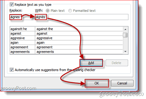 Word 2010: n automaattisen korjauksen asetukset