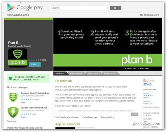 suunnitelma b Google Play -kauppa