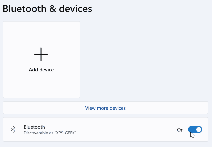 ota Bluetooth käyttöön Windows 11:ssä
