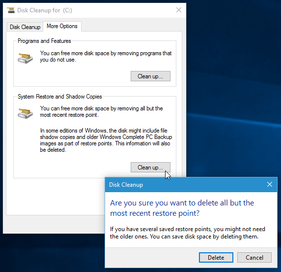poista Windows 10