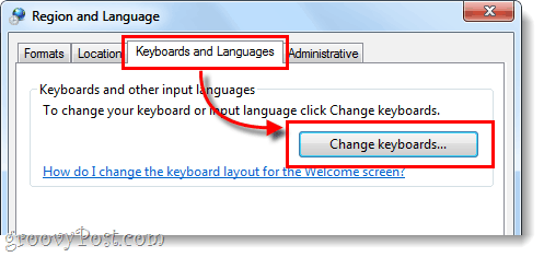 vaihtaa näppäimistöt Windows 7