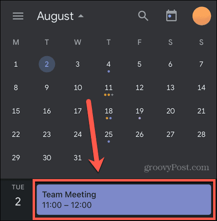 google kalenteri tapahtuma mobiili