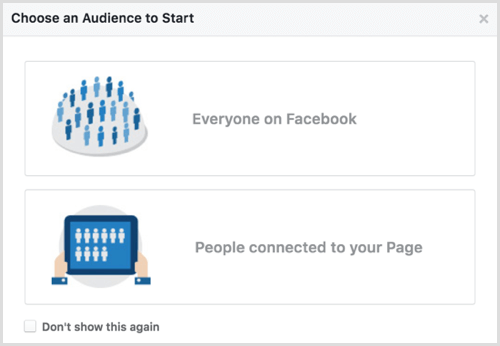 Facebook-yleisötilastot valitsevat aloitettavan yleisön