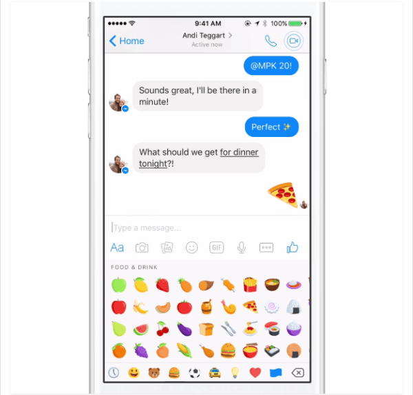 facebook messenger emojin kokoa