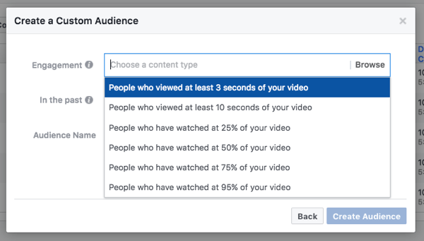 Kohdista ihmiset sen mukaan, kuinka paljon videostasi he ovat katsoneet.
