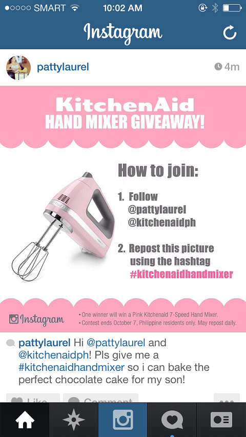 instagram kitchenaid - hashtag-esimerkki
