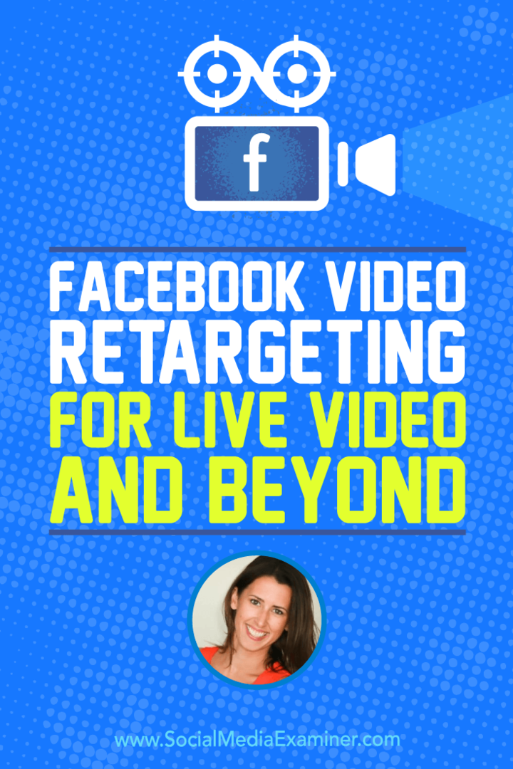 Facebook Video Retargeting for Live Video and Beyond sisältää Amanda Bondin oivalluksia sosiaalisen median markkinointipodcastissa.