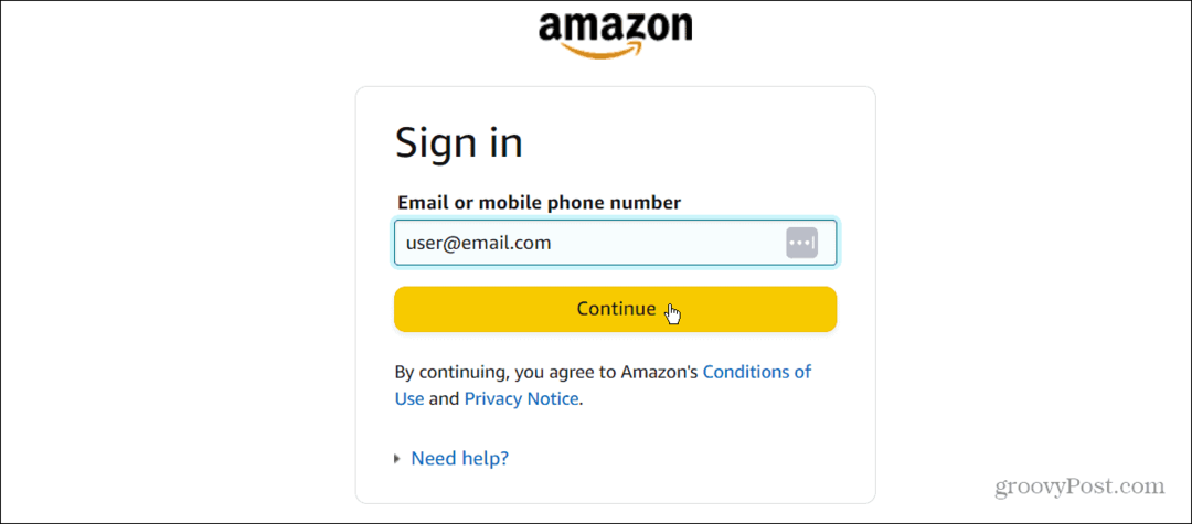 Määritä salasanat Amazon-tilillesi