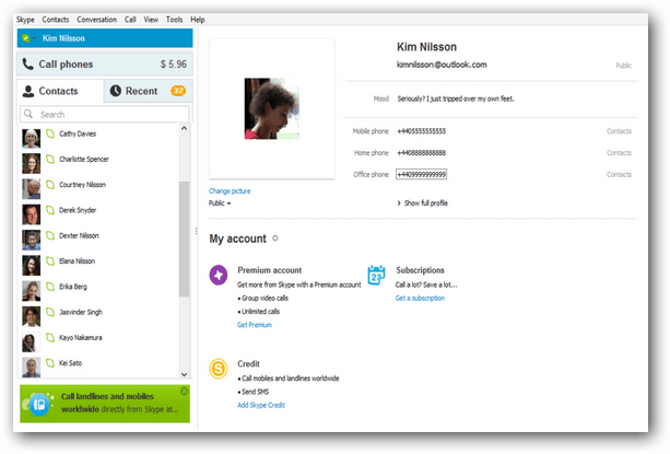 Windowsin Skype 6.1 -päivitys sisältää Outlook-integraation